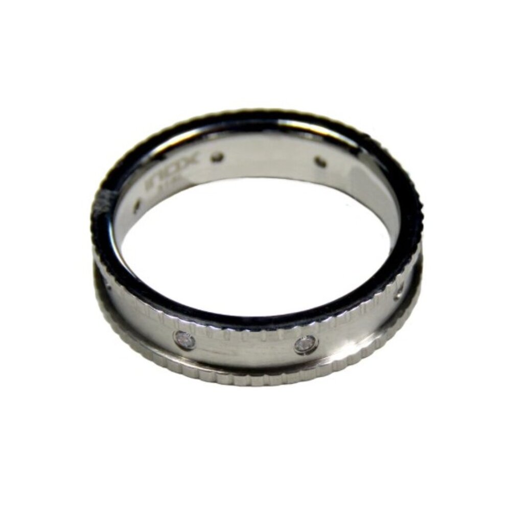 Inox Women's Stainless Steel Ring with CZ Accents